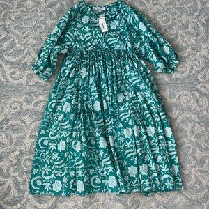 NEW! Molly Bracken Teal and White Floral Dress size small